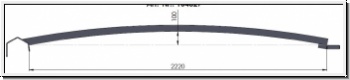 104827 Rechteckrohrspriegel, Alu, Sprung 100, für Stahlmulde