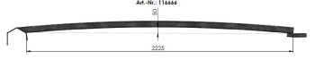 116666 Spriegel, Stahl, Sprung 50, gebogen f. Stahl-Halbrundmulde, verzinkt