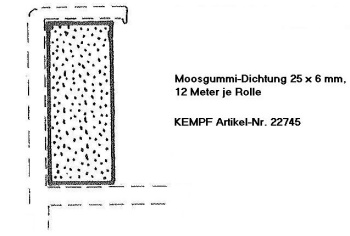 22745 Moosgummi 25x6 mm