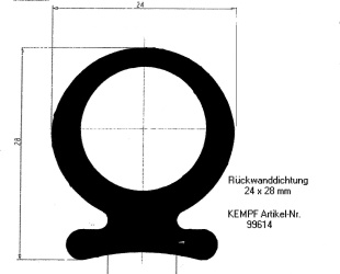 99614 Dichtungsgummi 28x24 mm