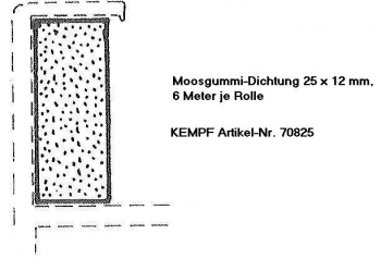 70825 Moosgummi 25x12 mm