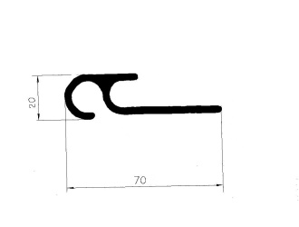 23552 Montageprofil 70x20mm