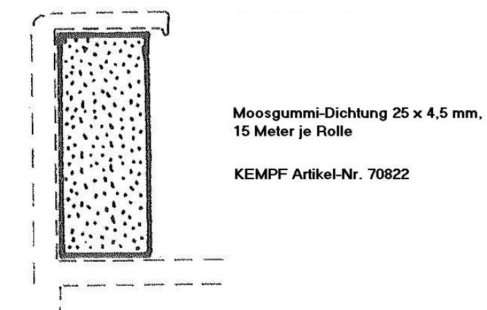 70822 Moosgummi 25x4,5 mm