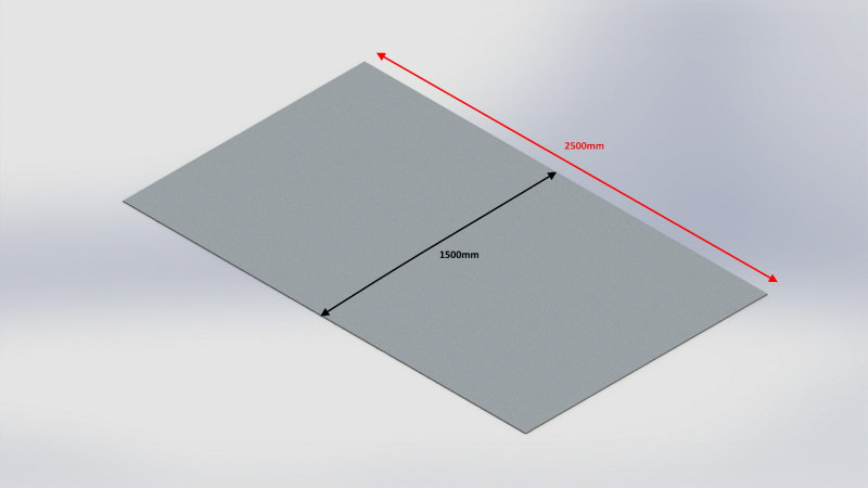 113180 Verschleißblech Hartstahl Fixmaß HB 450 2500x1500x4 mm