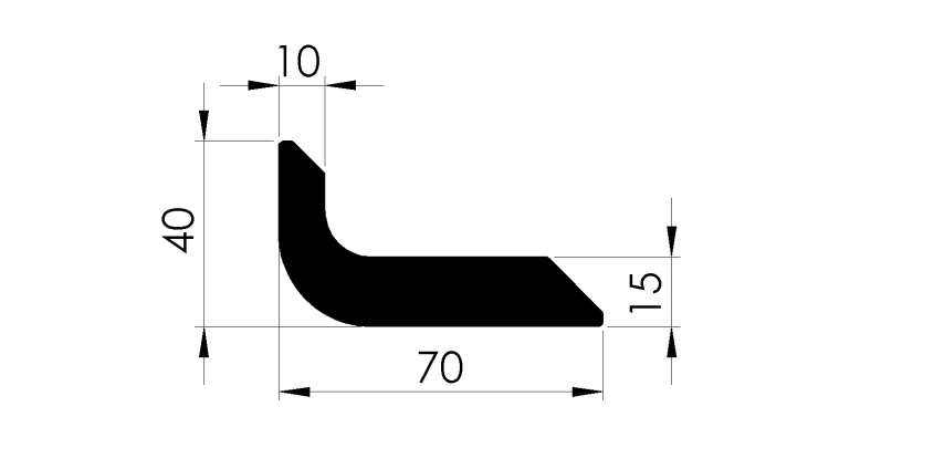 80642 Winkelprofil 40x70 mm Verstärkung f. Benalu Alu-Chassis