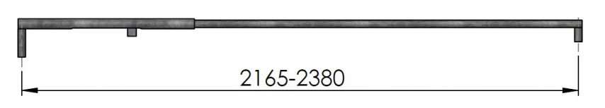 97998 Rundrohrspriegel, Stahl, Sprung 0, teleskopierbar